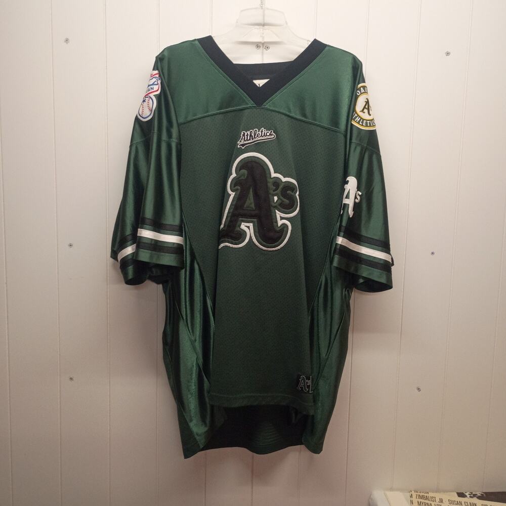 Vintage Lee Sport Oakland Athletics A's Mesh Football Style Jersey Mens XL Green